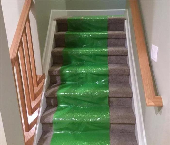Wet carpet from water leak
